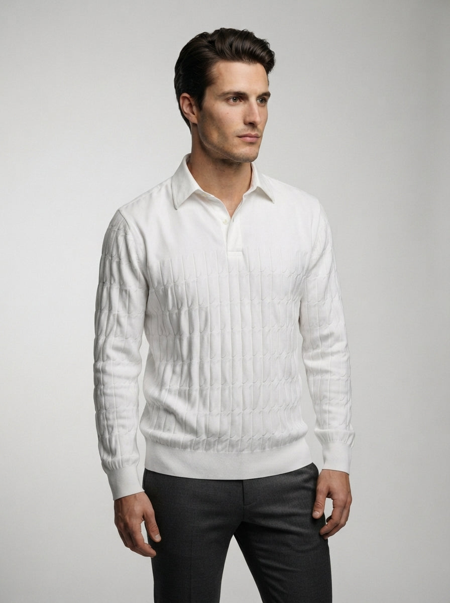 The Ferrand Quarter Zip in White