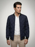 The Ashcombe Basketweave Quilt in Royal Blue