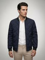 The Ashcombe Basketweave Quilt in Royal Blue