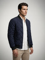 The Ashcombe Basketweave Quilt in Royal Blue