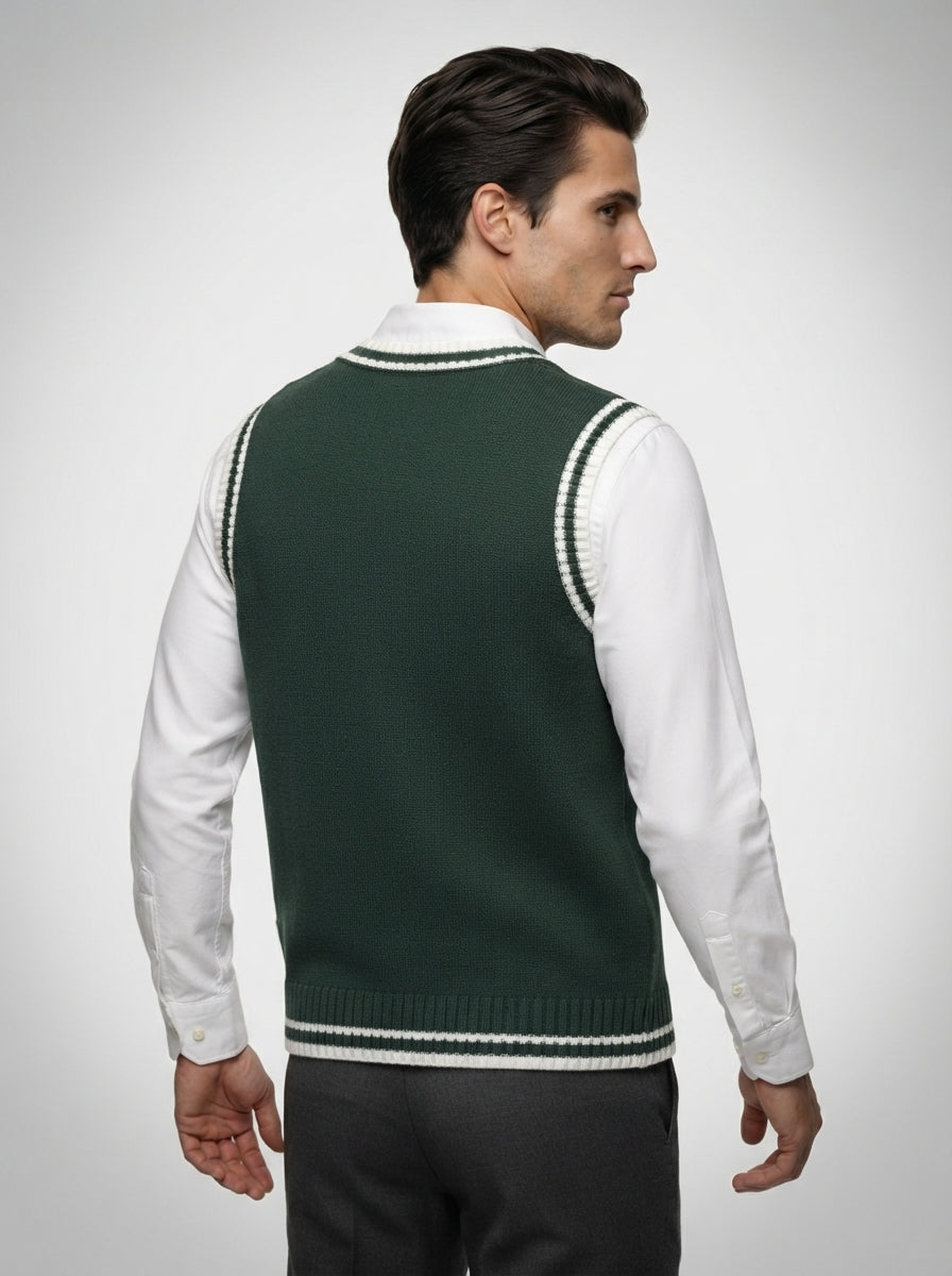 The Sedbergh Cable Vest in Beige