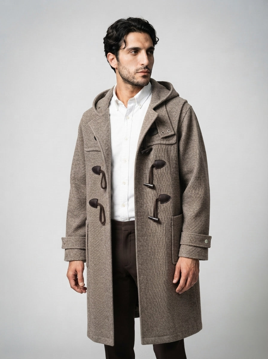 The Netherby Toggle Coat in Brown