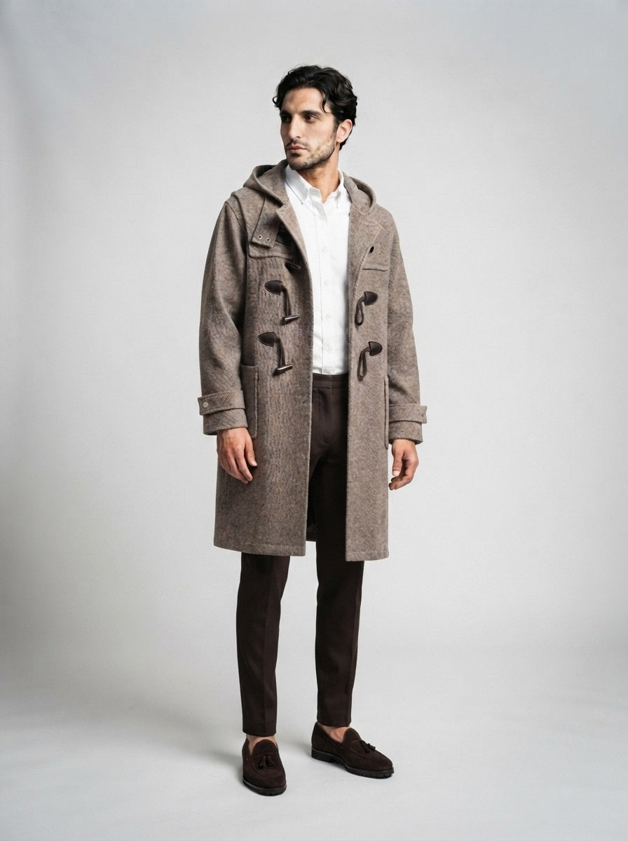 The Netherby Toggle Coat in Brown