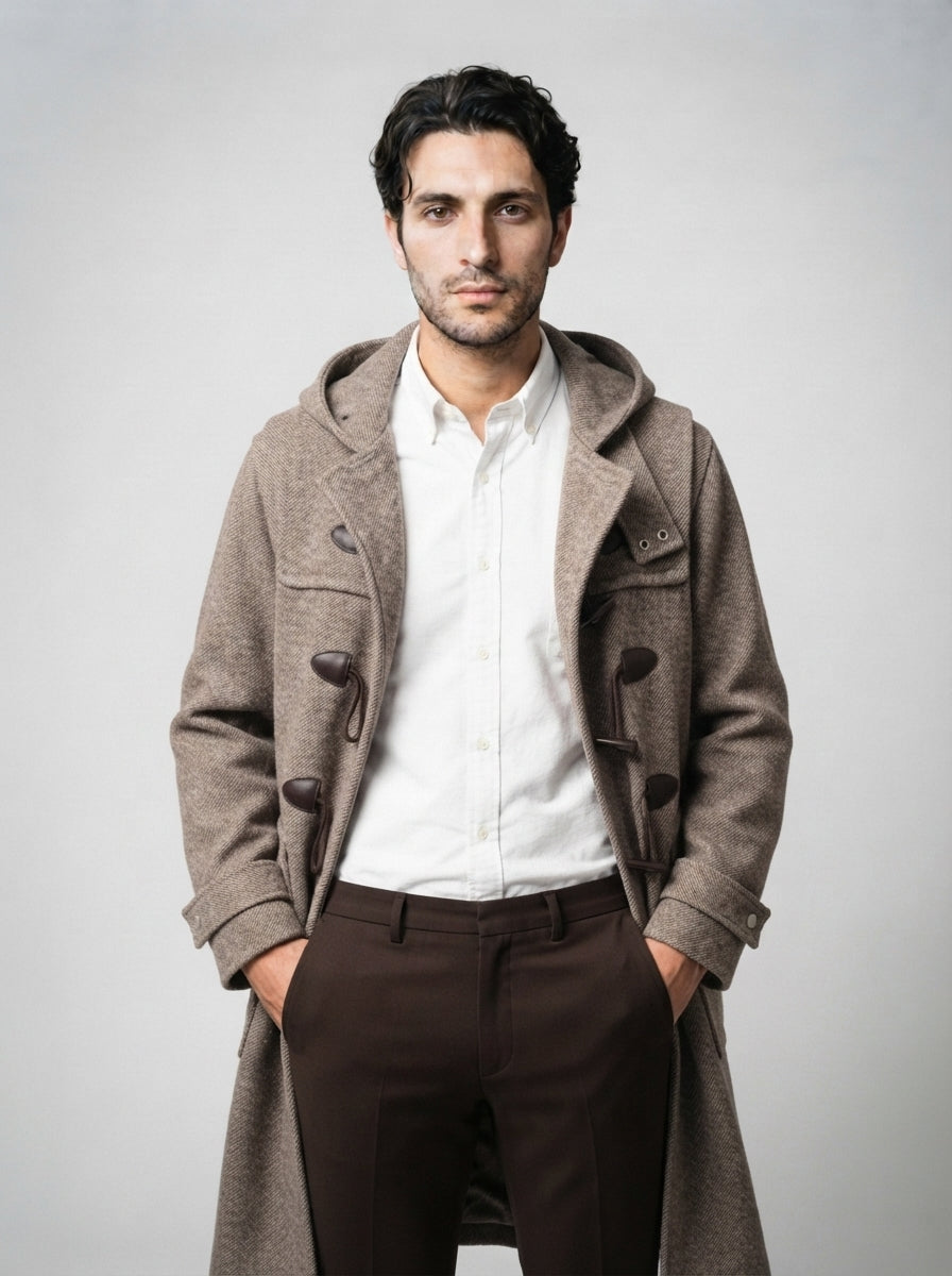 The Netherby Toggle Coat in Brown