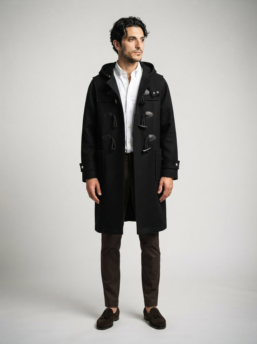 The Netherby Toggle Coat in Black