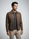 the-foxbridge-trucker-jacket in Brown