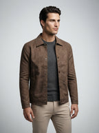 the-foxbridge-trucker-jacket in Brown