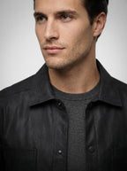 the-foxbridge-trucker-jacket in Black