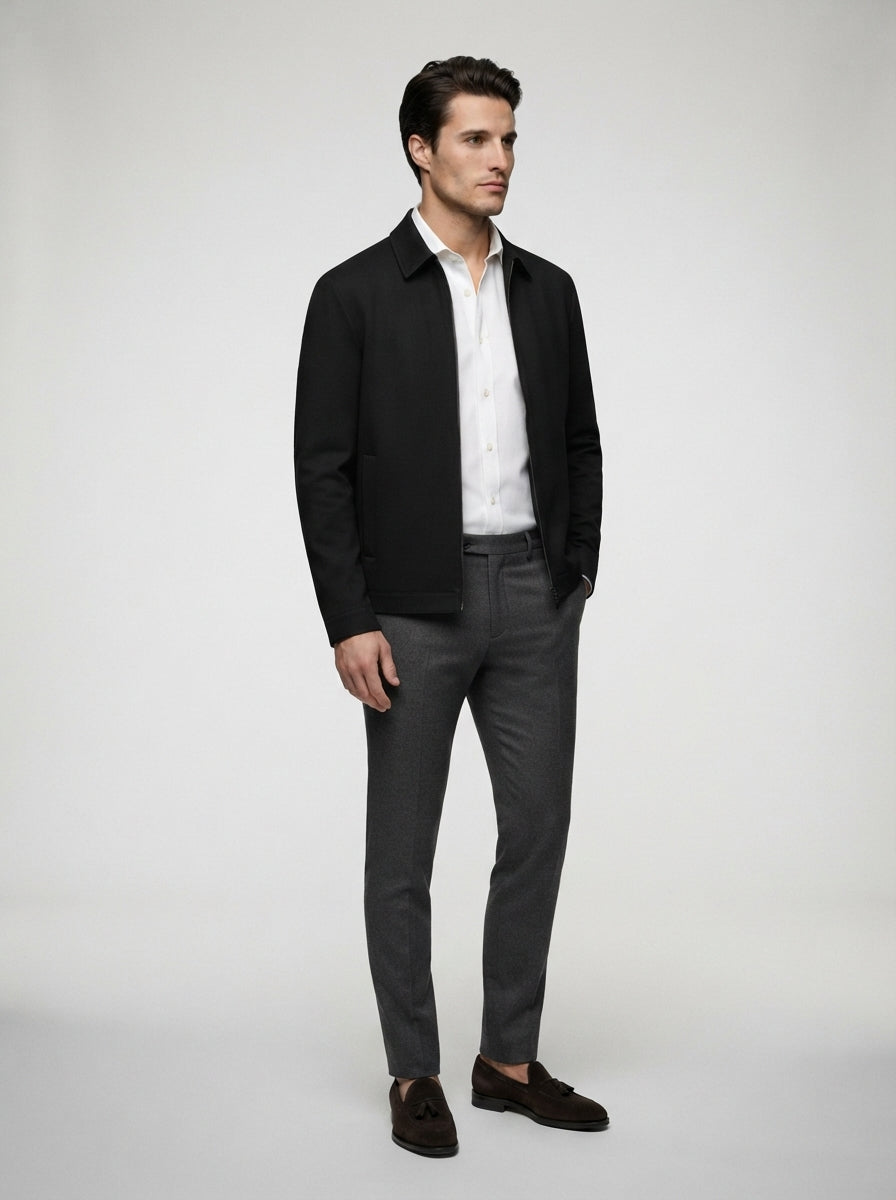 The Colvert Zip Blouson in Black