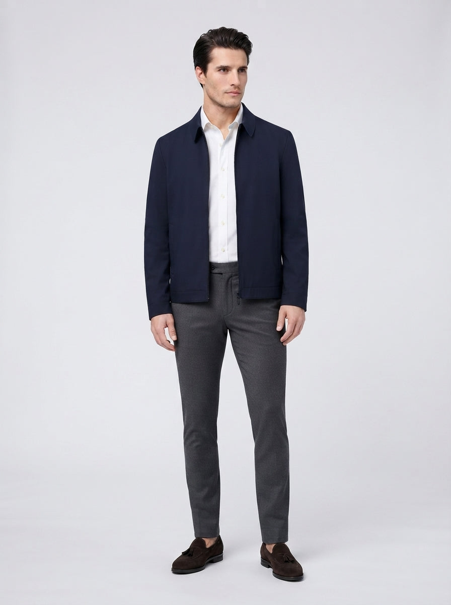 The Colvert Zip Blouson in Navy