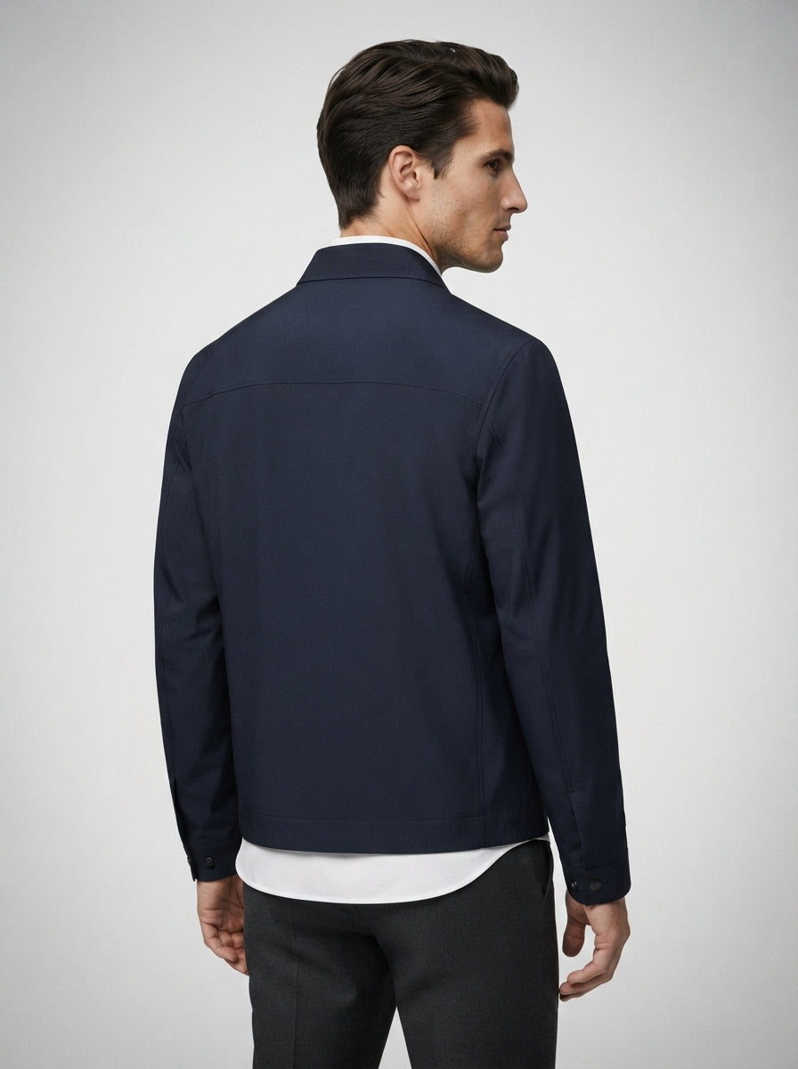 The Colvert Zip Blouson in Navy