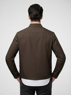The Colvert Zip Blouson in Brown