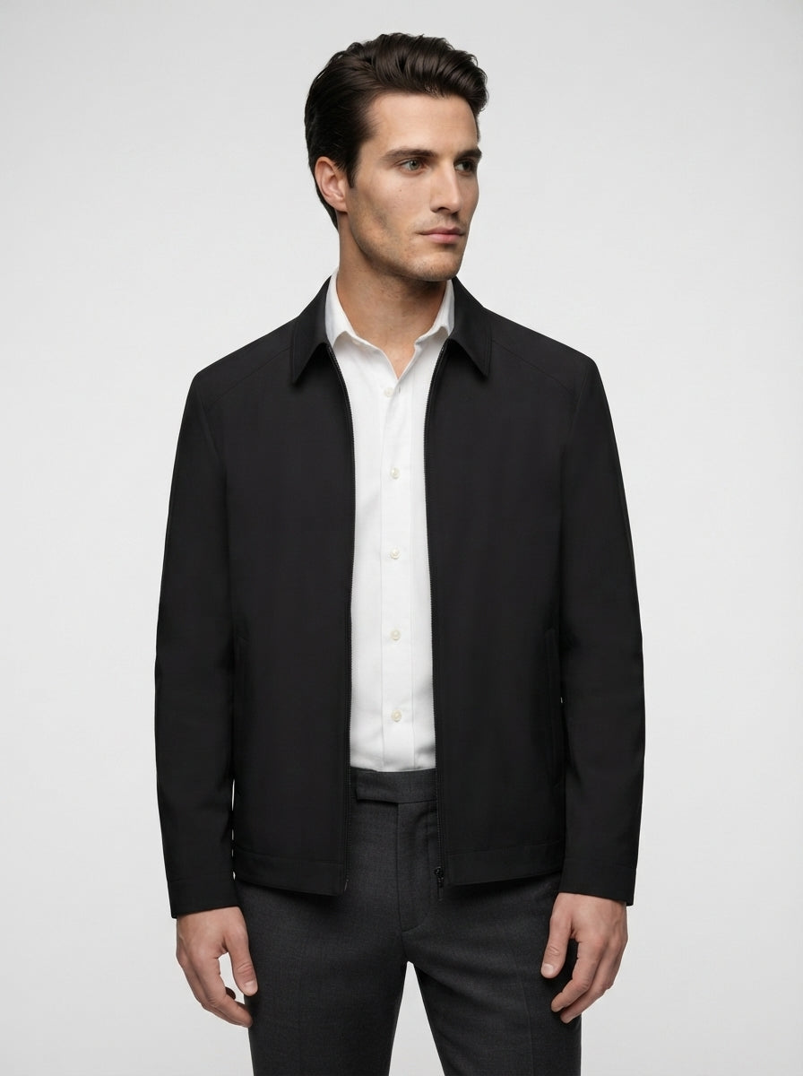 The Colvert Zip Blouson in Black
