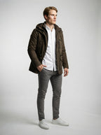 The Halverton Utility Parka in Dark Brown