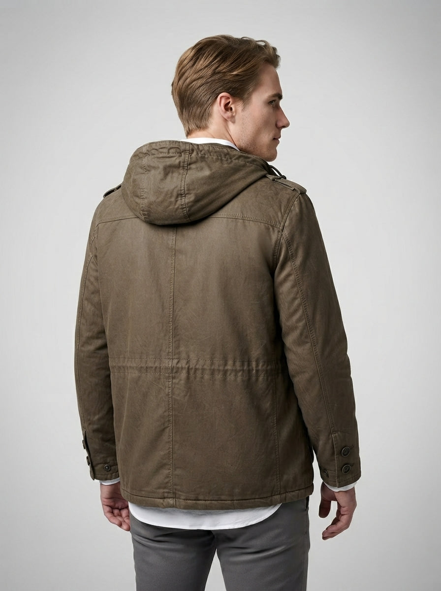 The Halverton Utility Parka in Dark Brown