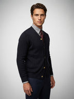 The Fairholme Rib Cardigan in Navy