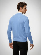 The Fairholme Rib Cardigan in Blue