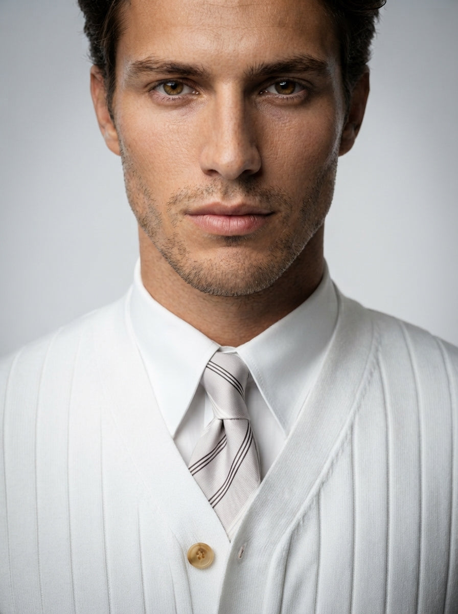 The Fairholme Rib Cardigan in Cream