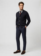 The Fairholme Rib Cardigan in Navy