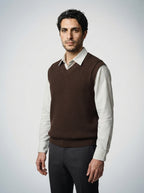 The Hartsmere Waffle Vest in Brown
