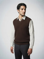 The Hartsmere Waffle Vest in Brown
