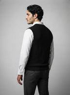 The Hartsmere Waffle Vest in Black