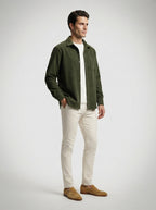 The Wyndham Corduroy Overshirt in Olive