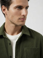 The Wyndham Corduroy Overshirt in Olive