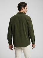 The Wyndham Corduroy Overshirt in Olive
