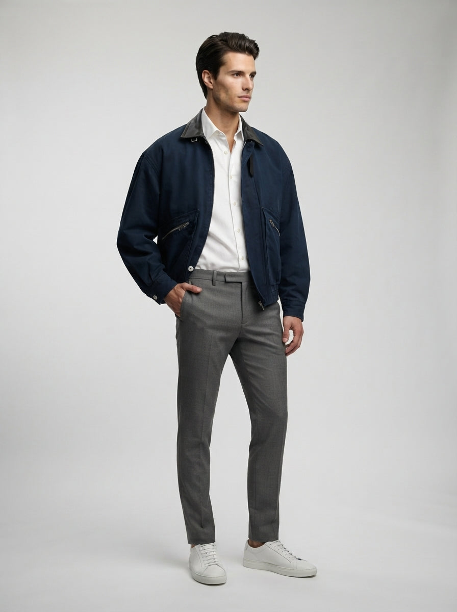 The Hadleigh Zip Bomber in Navy