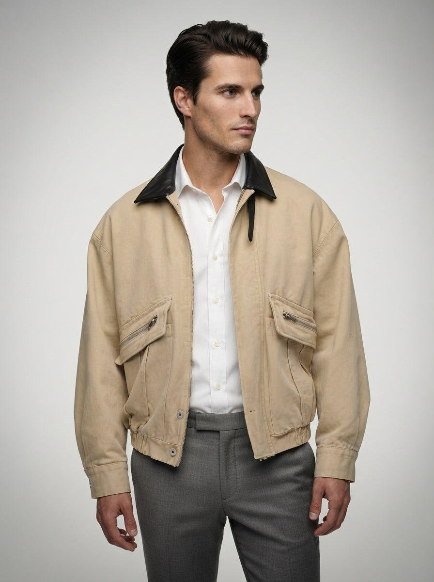 The Hadleigh Zip Bomber in Tan