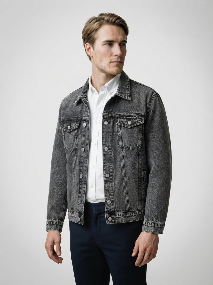 The Wolferton Washed Jacket in Gray