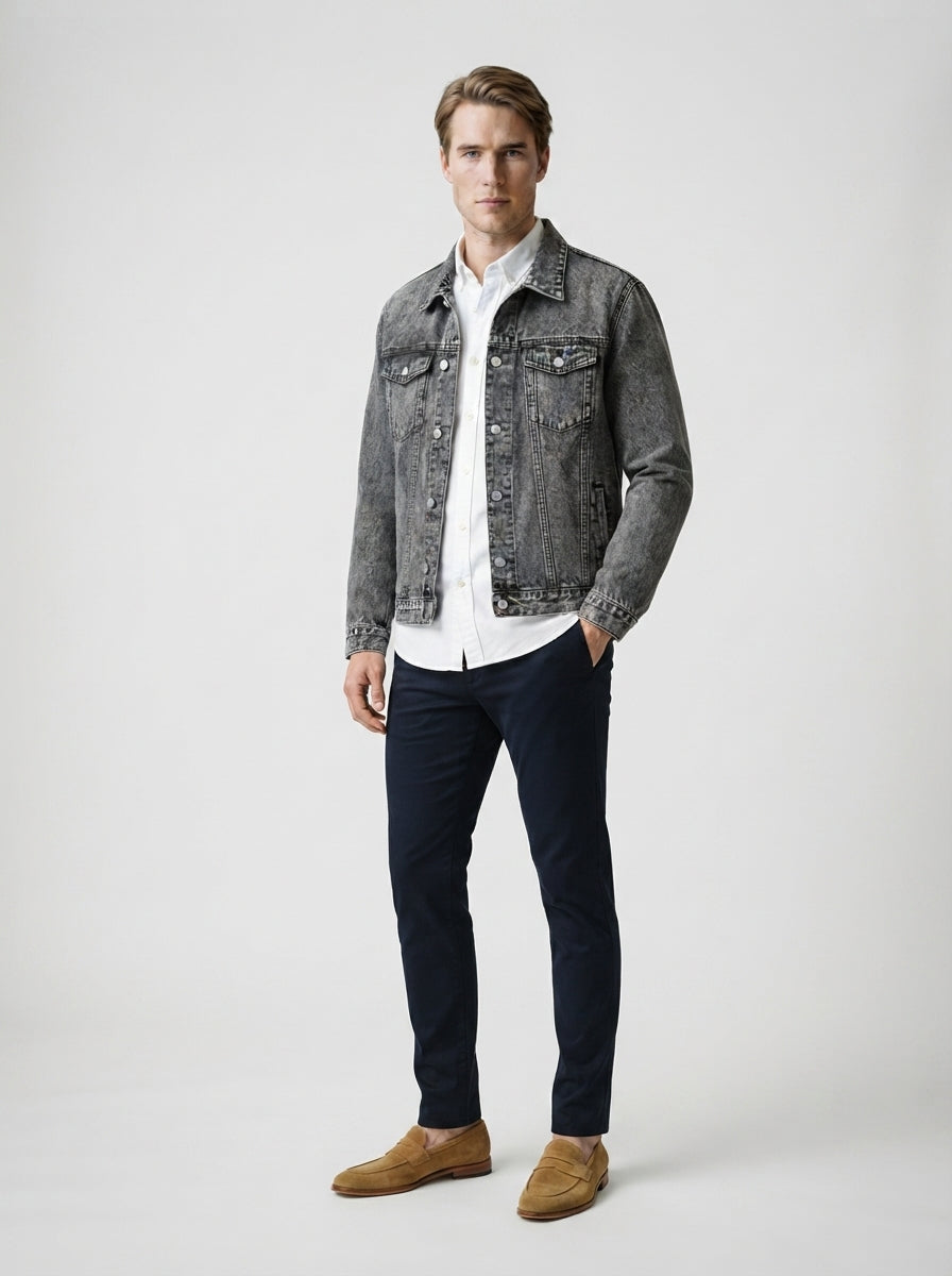 The Wolferton Washed Jacket in Gray