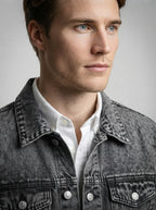The Wolferton Washed Jacket in Gray