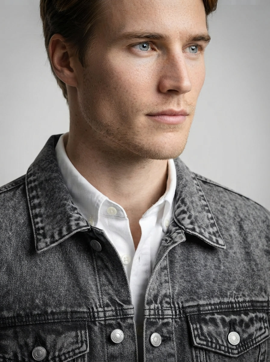 The Wolferton Washed Jacket in Gray