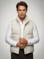 The Aylesford Padded Gilet in Stone