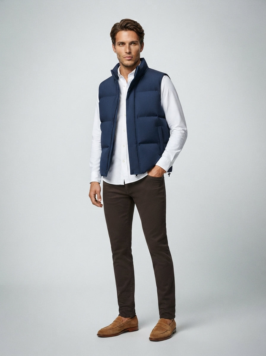 The Aylesford Padded Gilet in Navy