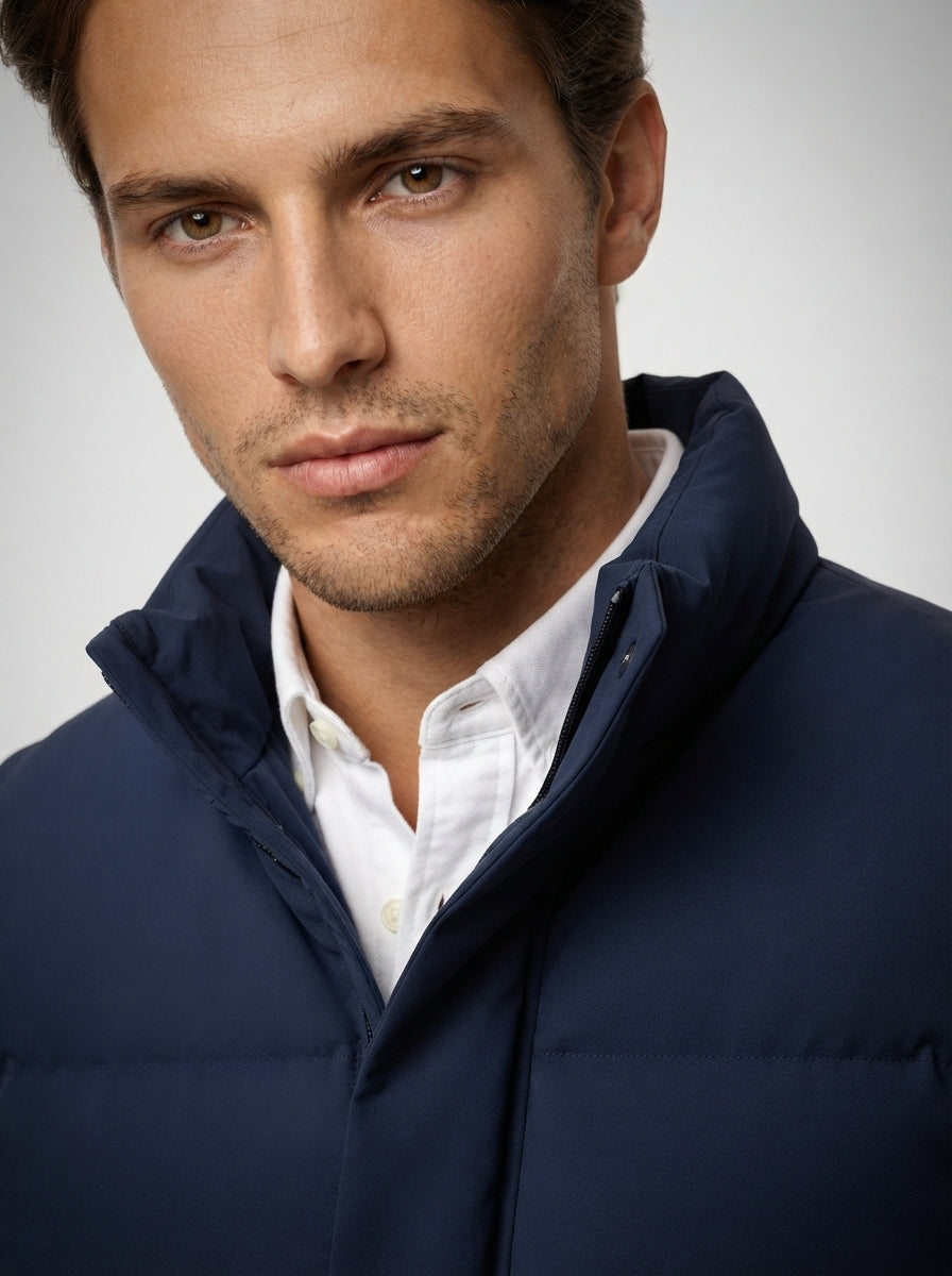 The Aylesford Padded Gilet in Navy