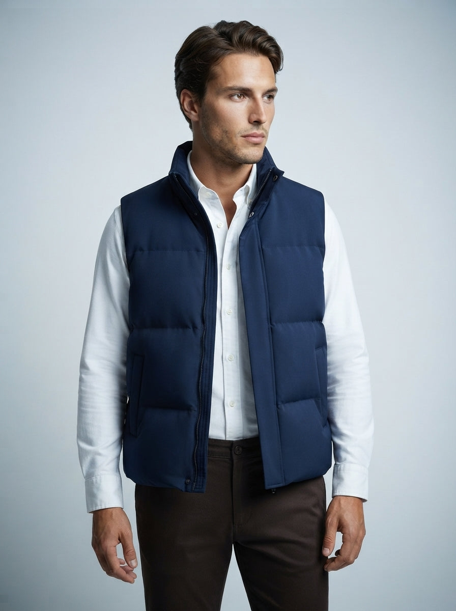 The Aylesford Padded Gilet in Navy