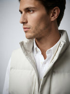 The Aylesford Padded Gilet in Stone