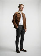 The Kelmscott Cord Overshirt in Brown