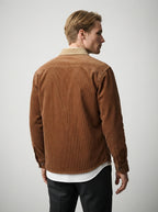 The Kelmscott Cord Overshirt in Brown
