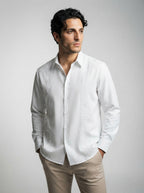 The Kelmscott Panel Shirt in White