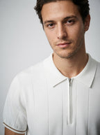 The Rothley Zip Polo in Cream