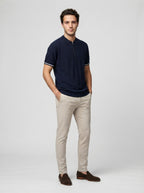The Rothley Zip Polo in Navy