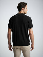 The Rothley Zip Polo in Black