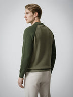 The Melrose Quarter Zip Polo in Olive