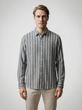 The Norbury Stripe Shirt in Gray