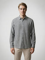 The Norbury Stripe Shirt in Gray