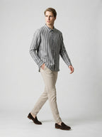 The Norbury Stripe Shirt in Gray